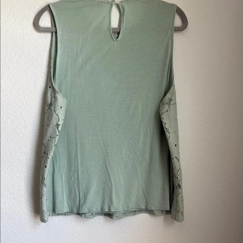 LOFT Green Embellished Sleeveless Blouse - Picture 7 of 11